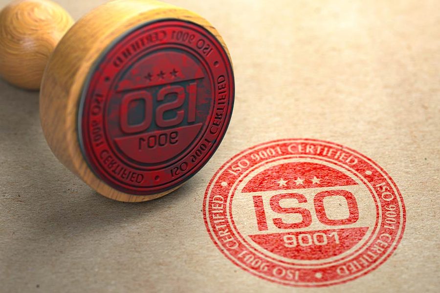 Carimbo de certificação ISO 9001
